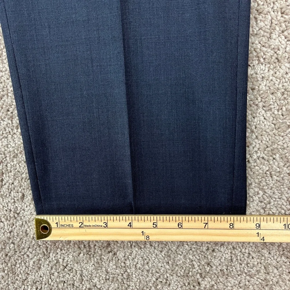 Chaps Pants Mens 38x29 Navy Blue Straight Leg Stretch Waistband Flat Front EUC - Picture 8 of 9
